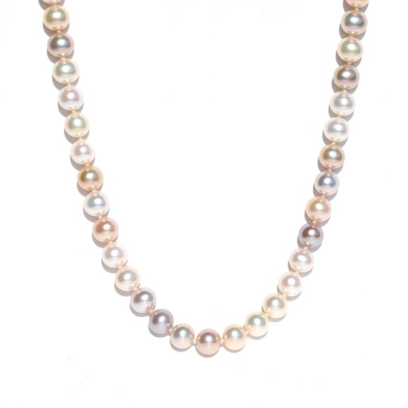 Multicolor Opera Length Pearl Knotted Layered Necklace - Picture 3 of 3